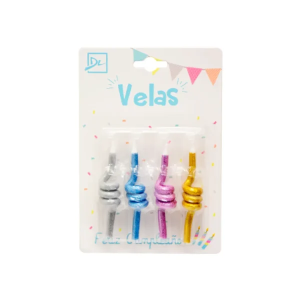 Velas Espiral x 4 Velas Espiral x 4