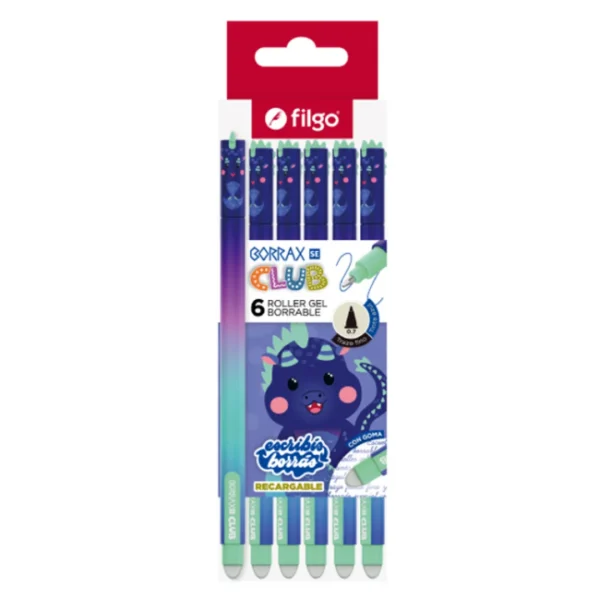 Boligrafo Borrable Dragon x6 Filgo Boligrafo Borrable Dragon x6 Filgo