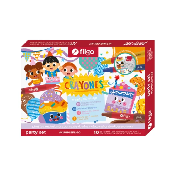 Party Set x10 con Crayones Filgo Party Set x10 con Crayones Filgo