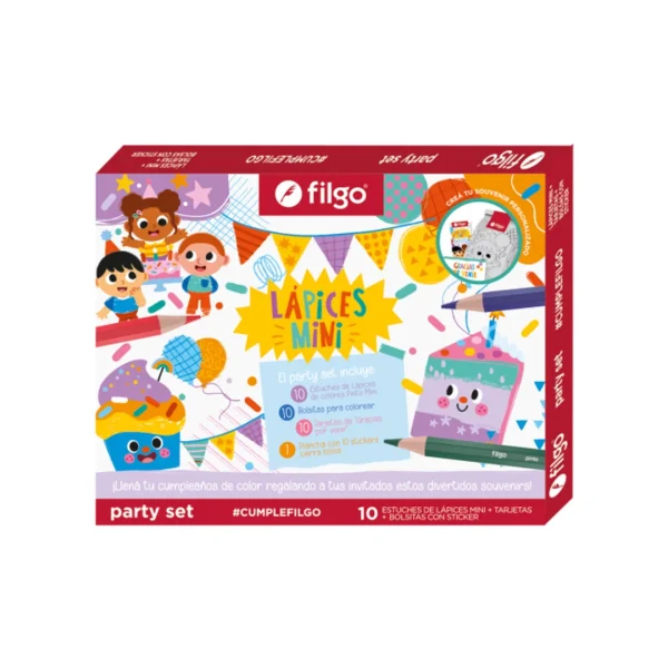 Party Set x10 con Lapices Mini Filgo Party Set x10 con Lapices Mini Filgo