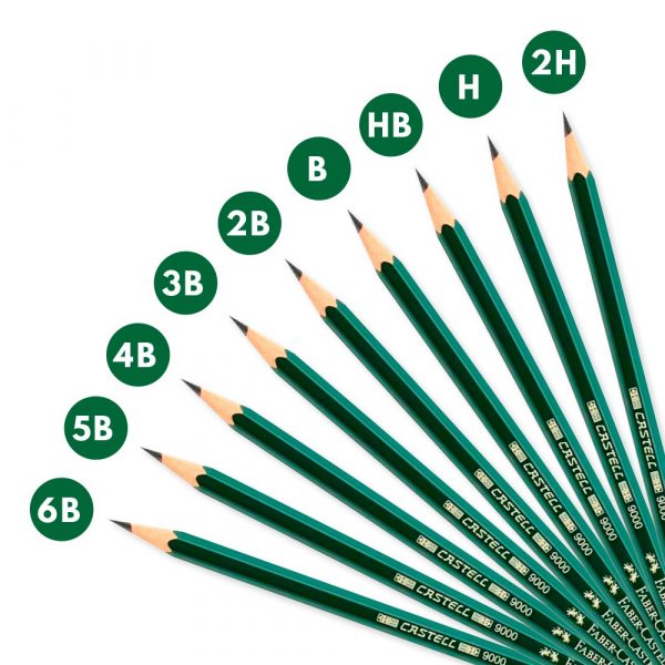 Lapices graduados Faber-Castell 9000, set x12