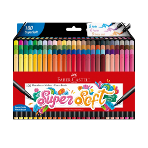 Marcadores Supersoft Punta Pincel x100 Faber-Castell Marcadores Supersoft Punta Pincel x100 Faber-Castell