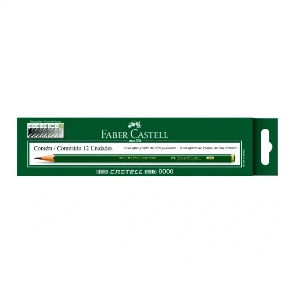 Lapices graduados Faber-Castell 9000, set x12 - foto 3